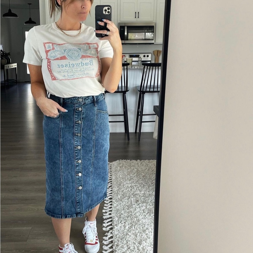 Denim Pencil Skirt